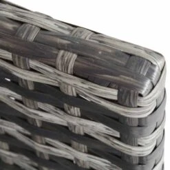 Outsunny 11 Piece Patio Dining Rattan Wicker Table & Chairs Set With Footrest - Mixed Grey - 861-031GY -OUTSUNNY Sales Shop o u outsunny 861 031gy material2