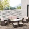 Outsunny 7-Seater Patio PE Rattan Wicker Table & Cushion Set - Mixed Brown - 861-040V70 20 Outsunny 7-Seater Patio PE Rattan Wicker Table & Cushion Set - Mixed Brown - 861-040V70 -OUTSUNNY Sales Shop o u outsunny 861 040v70