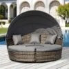 Outsunny 4-Seater Rattan Garden Furniture Set With Canopy - Grey - 862-021V70 14 Outsunny 4-Seater Rattan Garden Furniture Set With Canopy - Grey - 862-021V70 -OUTSUNNY Sales Shop o u outsunny 862 021v70