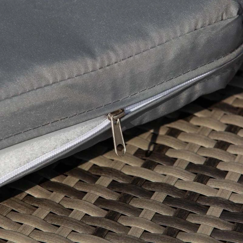 Outsunny 4-Seater Rattan Garden Furniture Set With Canopy - Grey - 862-021V70 8 Outsunny 4-Seater Rattan Garden Furniture Set With Canopy - Grey - 862-021V70 - Image 8