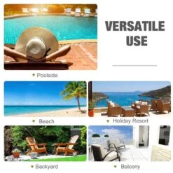 Outsunny 2 Seater Rattan Reclining Sun Lounger Set - Grey - 862-023V71BK -OUTSUNNY Sales Shop o u outsunny 862 023v71bk 4