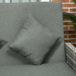 Outsunny 2-Seater Rattan Garden Furniture Set - Grey - 862-057V71GY -OUTSUNNY Sales Shop o u outsunny 862 057v71gy 7