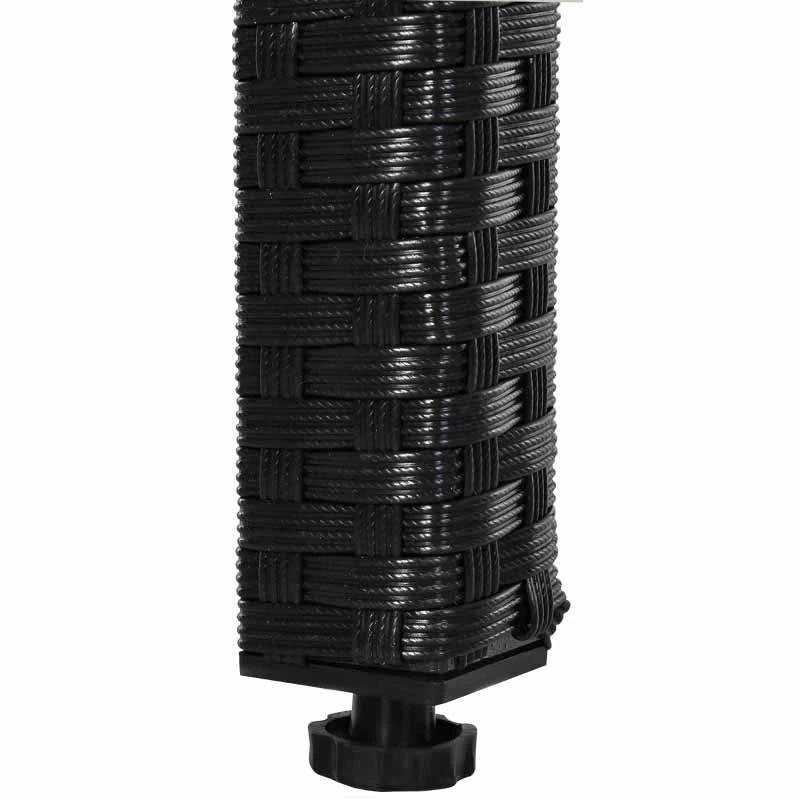 Outsunny 4-Seater Rattan Table & Chair Set - Black & Creamy White - 863-009BK 8 Outsunny 4-Seater Rattan Table & Chair Set - Black & Creamy White - 863-009BK - Image 8