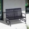 Outsunny 2 Seater Wicker Garden Bench 760x1200x900mm - Black - 867-002 17 Outsunny 2 Seater Wicker Garden Bench 760x1200x900mm - Black - 867-002 -OUTSUNNY Sales Shop o u outsunny 867 002