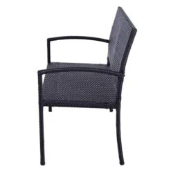 Outsunny Rattan 2-Seater Loveseat Garden Bench - Black - 867-022 -OUTSUNNY Sales Shop o u outsunny 867 022 2