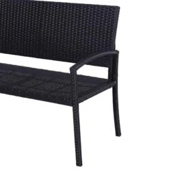 Outsunny Rattan 2-Seater Loveseat Garden Bench - Black - 867-022 -OUTSUNNY Sales Shop o u outsunny 867 022 3