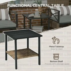 Outsunny 2-Seater Rattan Garden Furniture Set - Khaki/Grey - 867-146V70KK 13 Outsunny 2-Seater Rattan Garden Furniture Set - Khaki/Grey - 867-146V70KK -OUTSUNNY Sales Shop o u outsunny 867 146v70kk 3