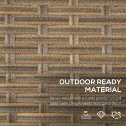 Outsunny 2-Seater Rattan Garden Furniture Set - Khaki/Grey - 867-146V70KK 14 Outsunny 2-Seater Rattan Garden Furniture Set - Khaki/Grey - 867-146V70KK -OUTSUNNY Sales Shop o u outsunny 867 146v70kk 4