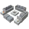 Oseasons® Acorn Deluxe Rattan 10 Seat Modular Sofa Set With GRC Firepit - Dove Grey - 106900 21 Oseasons® Acorn Deluxe Rattan 10 Seat Modular Sofa Set With GRC Firepit - Dove Grey - 106900 -OUTSUNNY Sales Shop oseasons 106900