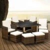Oseasons® Cube KD Rattan 4-8 Seat Dining Set - Dark Brown - 106987