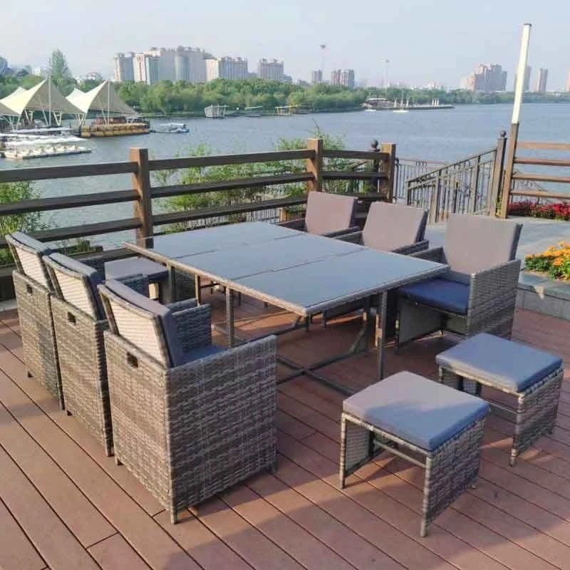 Oseasons® Cube KD Rattan 6-12 Seat Dining Set - Grey - 106990 1 Oseasons® Cube KD Rattan 6-12 Seat Dining Set - Grey - 106990