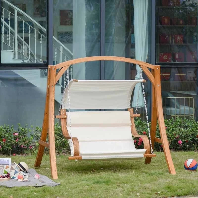 Outsunny Canopy A-Frame Swing Chair - White - 84A-176V70 9 Outsunny Canopy A-Frame Swing Chair - White - 84A-176V70 - Image 9