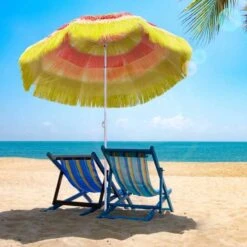 Outsunny Hawaiian Beach Sun Tilting Umbrella - Rainbow - 01-0188 -OUTSUNNY Sales Shop outsunny 01 0188 1