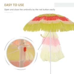 Outsunny Hawaiian Beach Sun Tilting Umbrella - Rainbow - 01-0188 -OUTSUNNY Sales Shop outsunny 01 0188 5