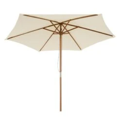 Outsunny 2.5 M Wooden Umbrella Parasol - Cream - 01-0212 -OUTSUNNY Sales Shop outsunny 01 0212 6