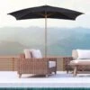 Outsunny 295L X 200W X 255Hcm Wooden Umbrella Parasol - Black - 01-0214 -OUTSUNNY Sales Shop outsunny 01 0214 10
