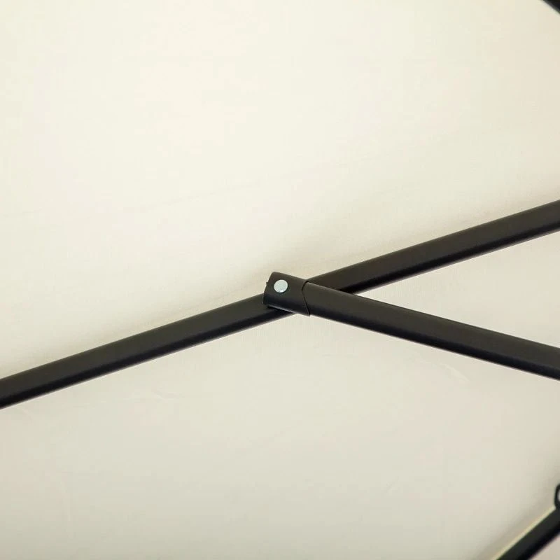 Outsunny 3m Banana Hanging Rattan Set Umbrella Cantilever Parasol - Cream White - 01-0218 6 Outsunny 3m Banana Hanging Rattan Set Umbrella Cantilever Parasol - Cream White - 01-0218 - Image 6