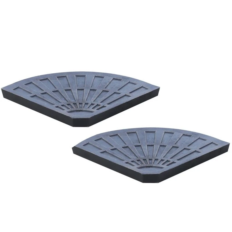 Outsunny Set Of Two Fan-Shaped Parasol Umbrella Weights - Bronze - 01-0221 2 Outsunny Set Of Two Fan-Shaped Parasol Umbrella Weights - Bronze - 01-0221 - Image 2