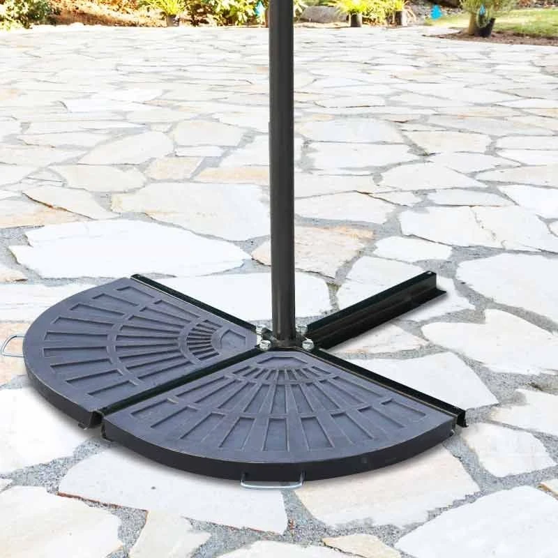 Outsunny Set Of Two Fan-Shaped Parasol Umbrella Weights - Bronze - 01-0221 1 Outsunny Set Of Two Fan-Shaped Parasol Umbrella Weights - Bronze - 01-0221