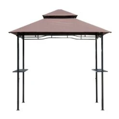 Outsunny Double-Tier BBQ Gazebo Shelter 2.5M (8ft) With Side Shelves - Coffee - 01-0272 17 Outsunny Double-Tier BBQ Gazebo Shelter 2.5M (8ft) With Side Shelves - Coffee - 01-0272 -OUTSUNNY Sales Shop outsunny 01 0272 bbq shelter 6