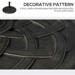 Outsunny Resin Umbrella Base For 38mm To 48mm Poles - Bronze - 01-0413 -OUTSUNNY Sales Shop outsunny 01 0413 3