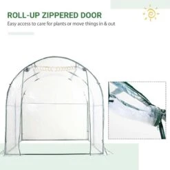 Outsunny Walk-in Greenhouse With Roll-Up Door 200L X 250W X 200Hcm - Transparent - 01-0467 15 Outsunny Walk-in Greenhouse With Roll-Up Door 200L X 250W X 200Hcm - Transparent - 01-0467 -OUTSUNNY Sales Shop outsunny 01 0467 rollup