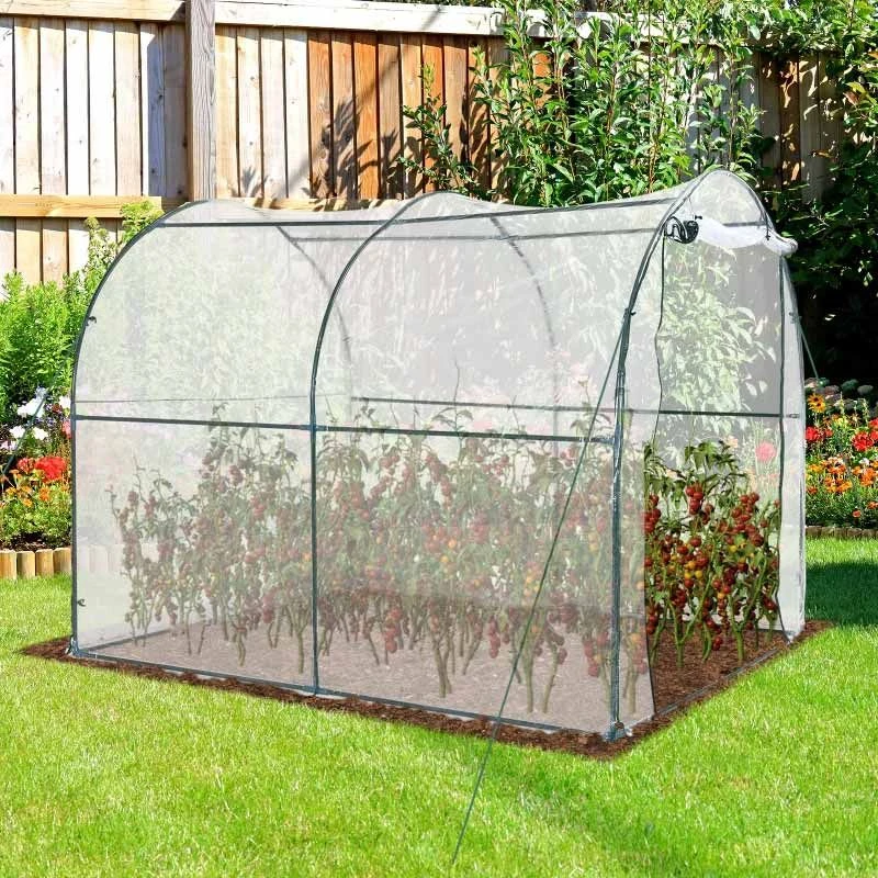 Outsunny Walk-in Greenhouse With Roll-Up Door 200L X 250W X 200Hcm - Transparent - 01-0467 1 Outsunny Walk-in Greenhouse With Roll-Up Door 200L X 250W X 200Hcm - Transparent - 01-0467