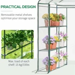 Outsunny Walk In Portable Greenhouse 143L X 143W X 195Hcm - Dark Green - 01-0472 16 Outsunny Walk In Portable Greenhouse 143L X 143W X 195Hcm - Dark Green - 01-0472 -OUTSUNNY Sales Shop outsunny 01 0472 practical
