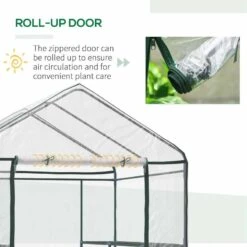 Outsunny Walk In Portable Greenhouse 143L X 143W X 195Hcm - Dark Green - 01-0472 15 Outsunny Walk In Portable Greenhouse 143L X 143W X 195Hcm - Dark Green - 01-0472 -OUTSUNNY Sales Shop outsunny 01 0472 rollup