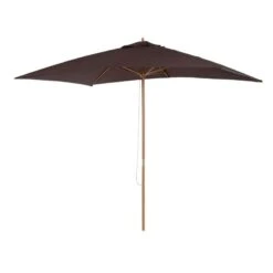 Outsunny 3x2m Wooden Umbrella Parasol - Coffee - 01-0580 11 Outsunny 3x2m Wooden Umbrella Parasol - Coffee - 01-0580 -OUTSUNNY Sales Shop outsunny 01 0580 11