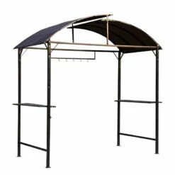 Outsunny BBQ Canopy Awning Shelter L250 X W126 X H250cm With Side Shelves And Hooks - Coffee - 01-0876 13 Outsunny BBQ Canopy Awning Shelter L250 X W126 X H250cm With Side Shelves And Hooks - Coffee - 01-0876 -OUTSUNNY Sales Shop outsunny 01 0876 bbq shelter
