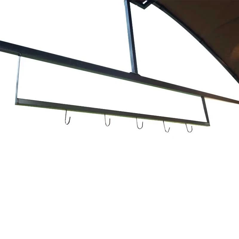 Outsunny BBQ Canopy Awning Shelter L250 X W126 X H250cm With Side Shelves And Hooks - Coffee - 01-0876 10 Outsunny BBQ Canopy Awning Shelter L250 X W126 X H250cm With Side Shelves And Hooks - Coffee - 01-0876 - Image 10