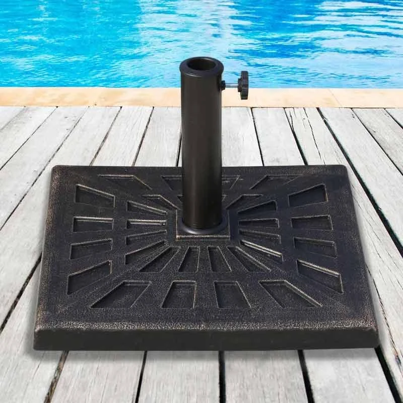 Outsunny 15kg Square Patio Umbrella Stand Base - Bronze - 01-0899 2 Outsunny 15kg Square Patio Umbrella Stand Base - Bronze - 01-0899 - Image 2