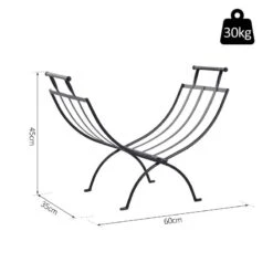 Outsunny Folding Wood Log Holder - Black - 820-150 17 Outsunny Folding Wood Log Holder - Black - 820-150 -OUTSUNNY Sales Shop outsunny 820 150 2