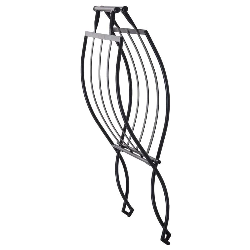 Outsunny Folding Wood Log Holder - Black - 820-150 3 Outsunny Folding Wood Log Holder - Black - 820-150 - Image 3