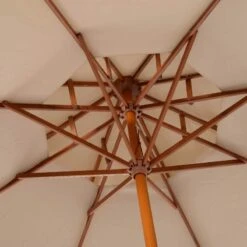 Outsunny 2.7m Patio Double Tier Umbrella Parasol - Beige - 840-025 -OUTSUNNY Sales Shop outsunny 840 025 9