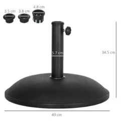 Outsunny 20kg Umbrella Base - Black - 840-040 16 Outsunny 20kg Umbrella Base - Black - 840-040 -OUTSUNNY Sales Shop outsunny 840 040 1