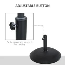Outsunny 25kg Round Umbrella Base - Black - 840-047 -OUTSUNNY Sales Shop outsunny 840 047 2
