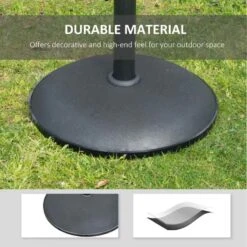 Outsunny 25kg Round Umbrella Base - Black - 840-047 -OUTSUNNY Sales Shop outsunny 840 047 3