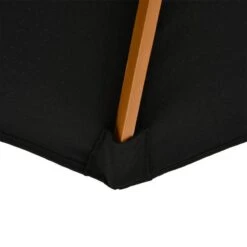 Outsunny 3m Bamboo Wooden Patio Umbrella 6 Ribs - Black - 840-065BK -OUTSUNNY Sales Shop outsunny 840 065bk 7