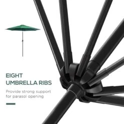 Outsunny 3m Patio Parasol With Tilt And Crank - Green - 840-070GN 12 Outsunny 3m Patio Parasol With Tilt And Crank - Green - 840-070GN -OUTSUNNY Sales Shop outsunny 840 070gn 5