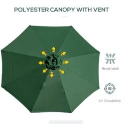 Outsunny 3m Patio Parasol With Tilt And Crank - Green - 840-070GN 11 Outsunny 3m Patio Parasol With Tilt And Crank - Green - 840-070GN -OUTSUNNY Sales Shop outsunny 840 070gn 6