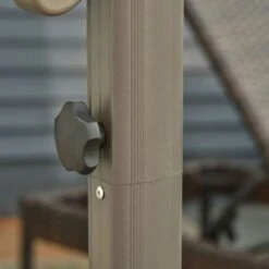 Outsunny 3m Beach Hanging Umbrella Parasol - Beige - 840-122 -OUTSUNNY Sales Shop outsunny 840 122 8