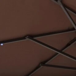 Outsunny Umbrella Parasol 24 Solar LED - Brown/Coffee - 840-125CF -OUTSUNNY Sales Shop outsunny 840 125cf 8