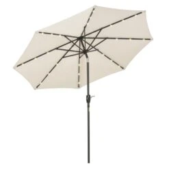Outsunny Tilt Patio Parasol With 24 LED Light & Hand Crank - White - 840-125CW 19 Outsunny Tilt Patio Parasol With 24 LED Light & Hand Crank - White - 840-125CW -OUTSUNNY Sales Shop outsunny 840 125cw
