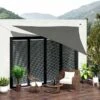 Outsunny 5m X 5m X 5m Triangle Sun Shade Sail UV Block - Charcoal Grey - 840-231 -OUTSUNNY Sales Shop outsunny 840 231 9
