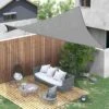 Outsunny 4 X 3m Rectangle Sun Shade Sail With Mounting Ropes UV Protection - Charcoal Grey - 840-233 -OUTSUNNY Sales Shop outsunny 840 233 9