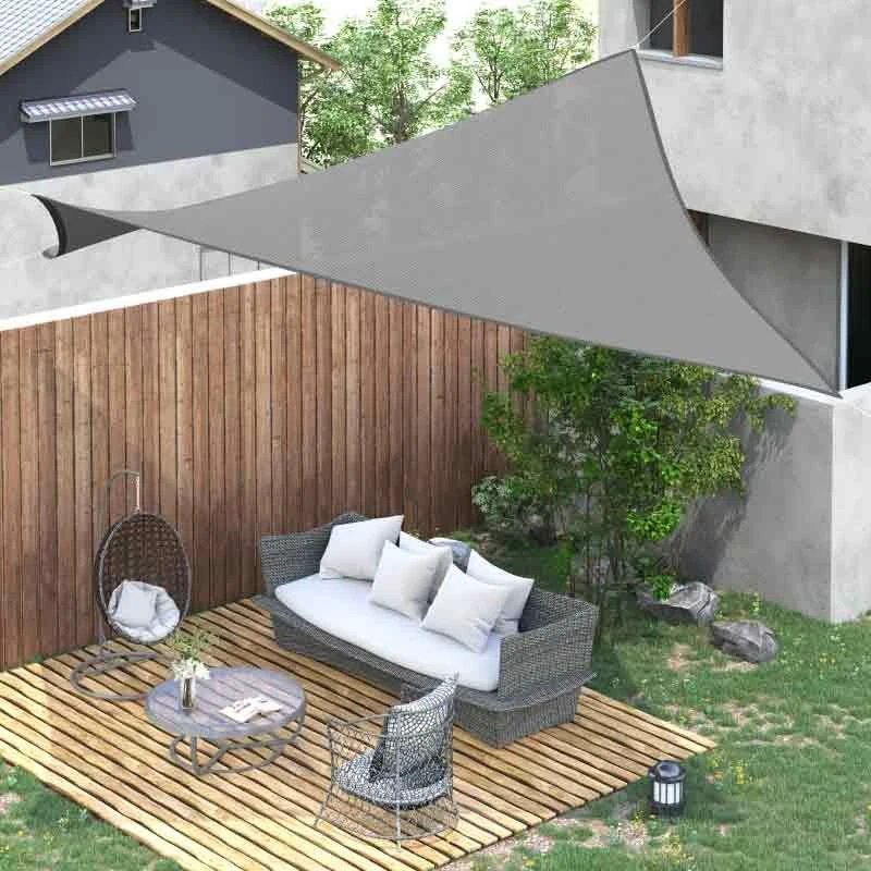 Outsunny 4 X 3m Rectangle Sun Shade Sail With Mounting Ropes UV Protection - Charcoal Grey - 840-233 1 Outsunny 4 X 3m Rectangle Sun Shade Sail With Mounting Ropes UV Protection - Charcoal Grey - 840-233