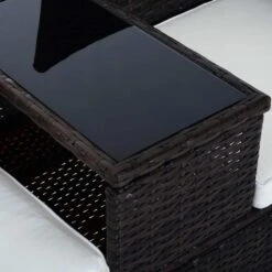 Outsunny 2-Seater Rattan Garden Chair Set With Middle Table - Brown - 841-149BN -OUTSUNNY Sales Shop outsunny 841 149bn 8