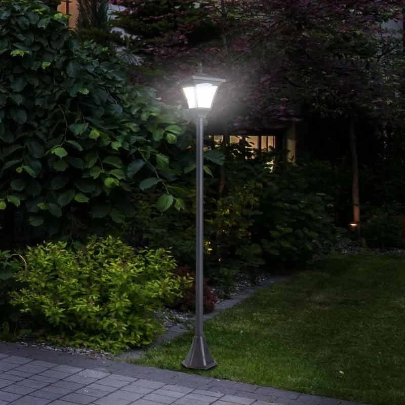 Outsunny Solar Powered Lamp Post - Black - 842-107 3 Outsunny Solar Powered Lamp Post - Black - 842-107 - Image 3